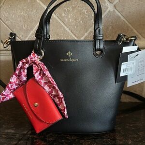 Nanette Lepore Black Satchel with Sophisticated Design
